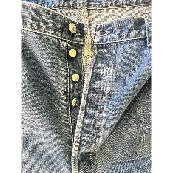 Levi's 501 Vintage Button Fly Denim Jeans Made In USA Size 42x34 80’s 1982 - Picture 3 of 16